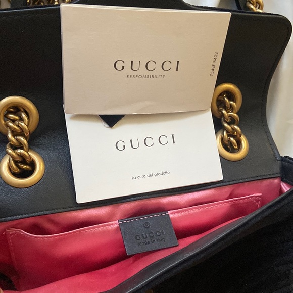 GG MARMONT VELVET MINI BAG 💯 Authentic - Picture 7 of 9